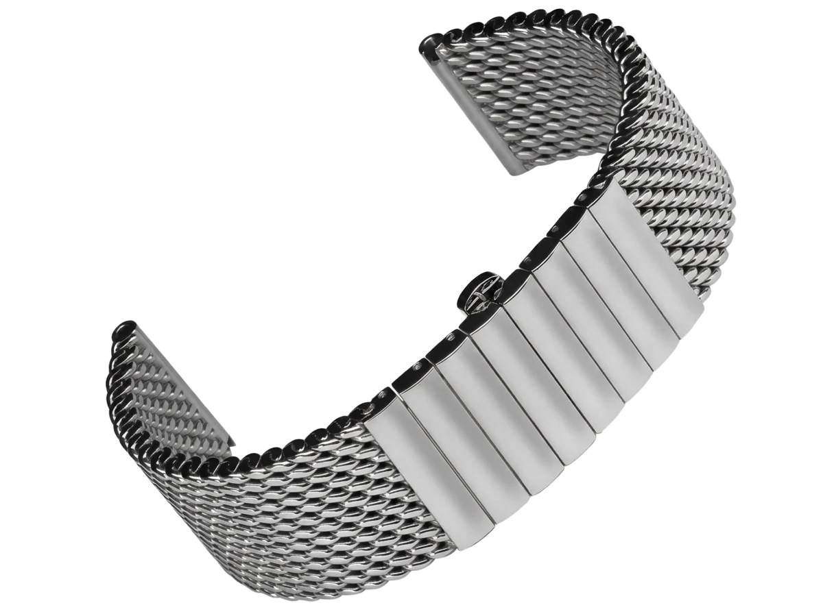 Metal mesh watch strap